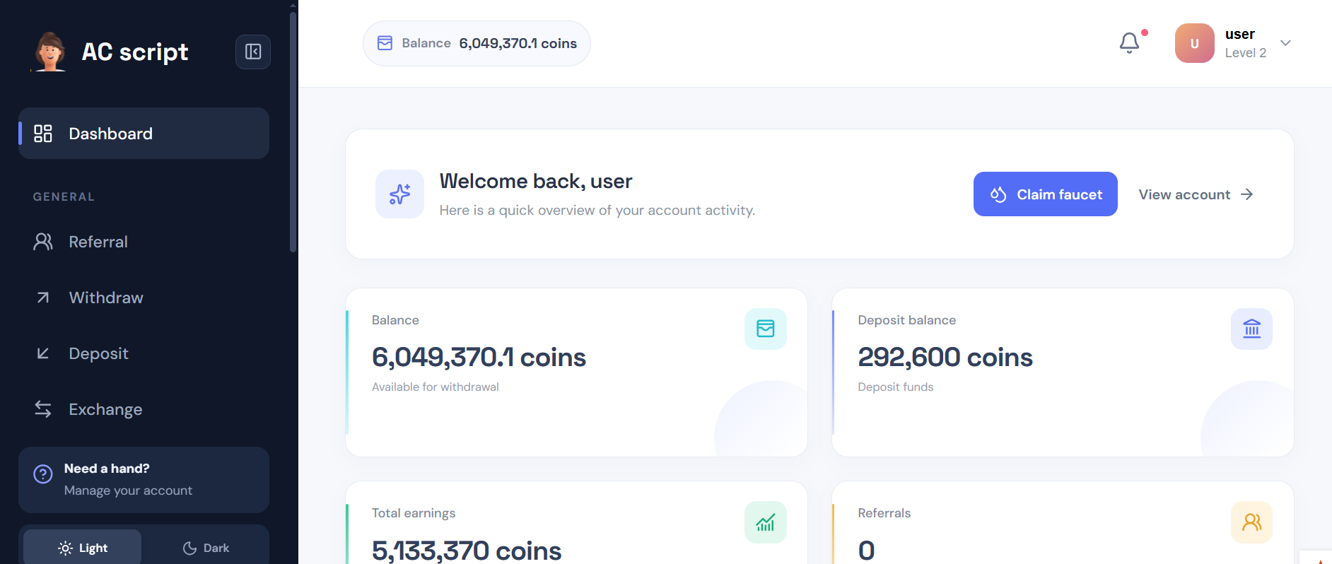Myclaimer member dashboard preview